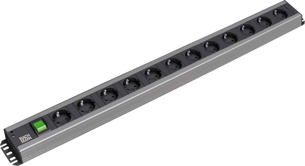 BACHMANN Handwerkerleiste 12x Schutzkontakt, Schalter, 2 m Produktbild 