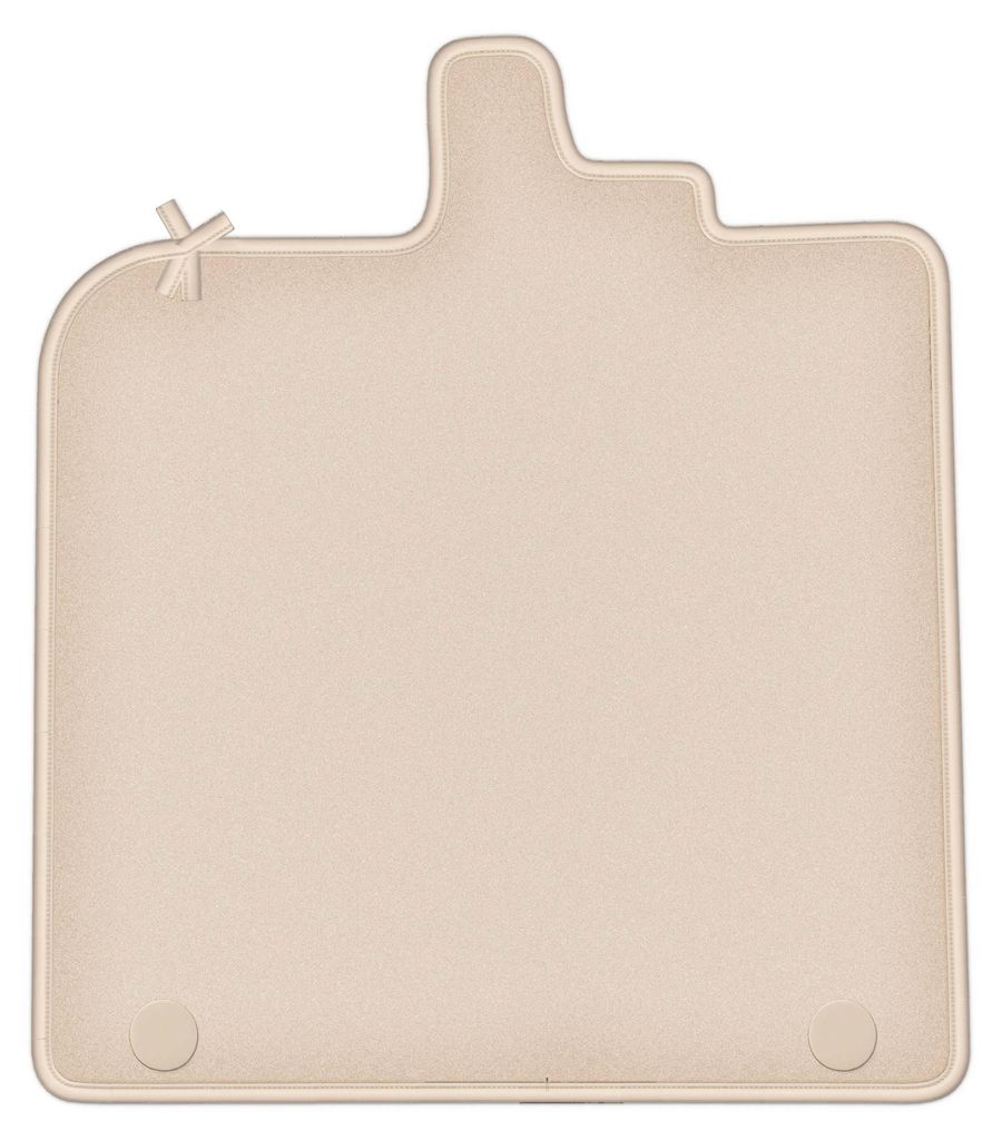 DURBAN Beige Velours-Fahrerfußmatte für Smart ForTwo II Schrägheck (2007-2014)