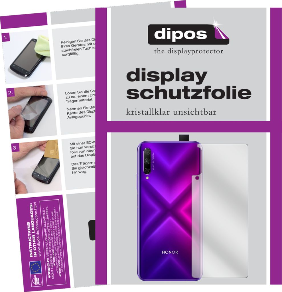 Schutzfolie für Huawei Y9s Rückseite Display Folie klar Displayschutzfolie