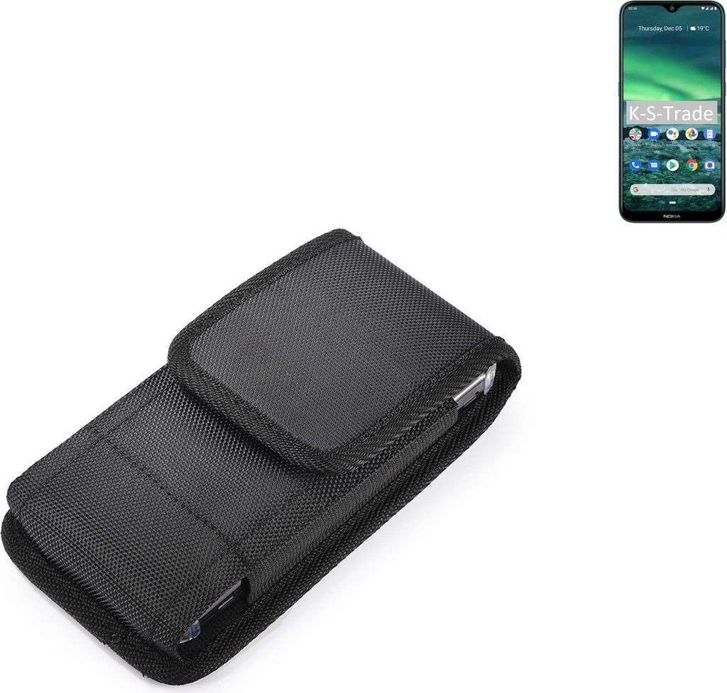 Holster Gürteltasche kompatibel mit Nokia 2.3 Holster Gürtel Tasche wasserabweisend Handy Hülle Schutz Hülle Outdoor schwarz K-S-Trade