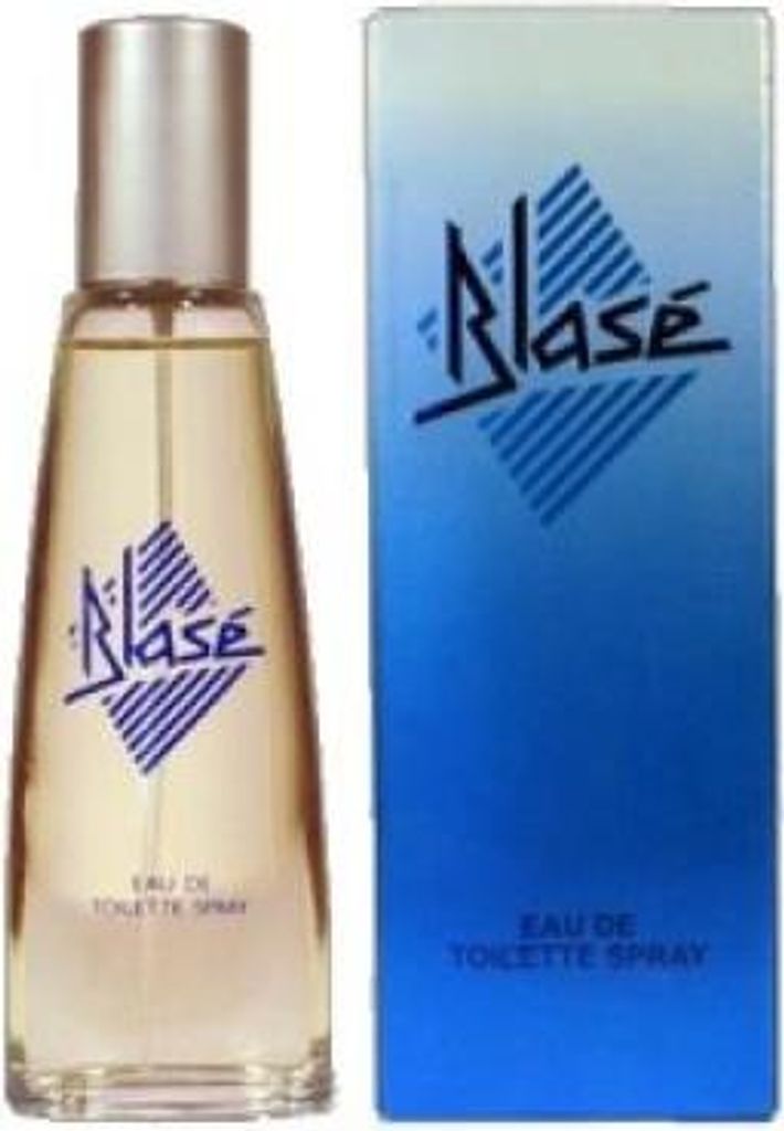 A bottle of perfume and its packaging are displayed side-by-side against a white background.