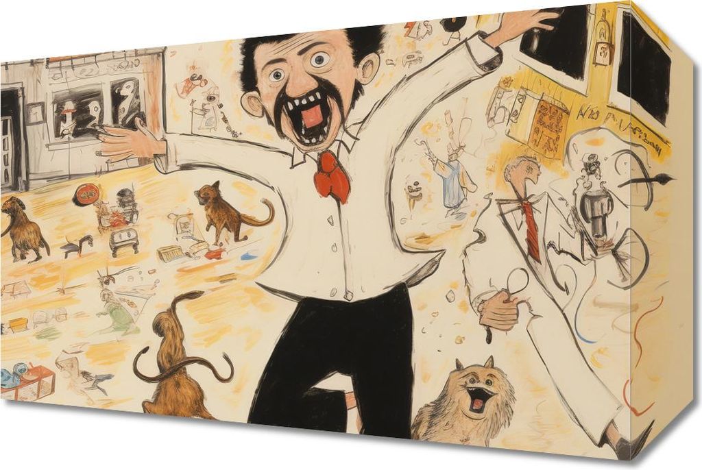 Bild 30x20cm Chaos in der Stadt