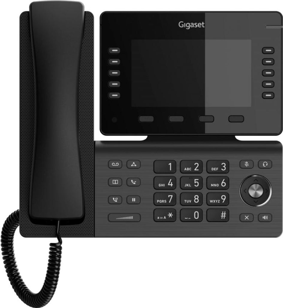 Gigaset P850W IP PRO IP Tischtelefon 12,7 cm 5 Zoll TFT-Farbdisplay 2x USB WLAN Anschluss für P800 KEY PRO Expanson Module PoE
