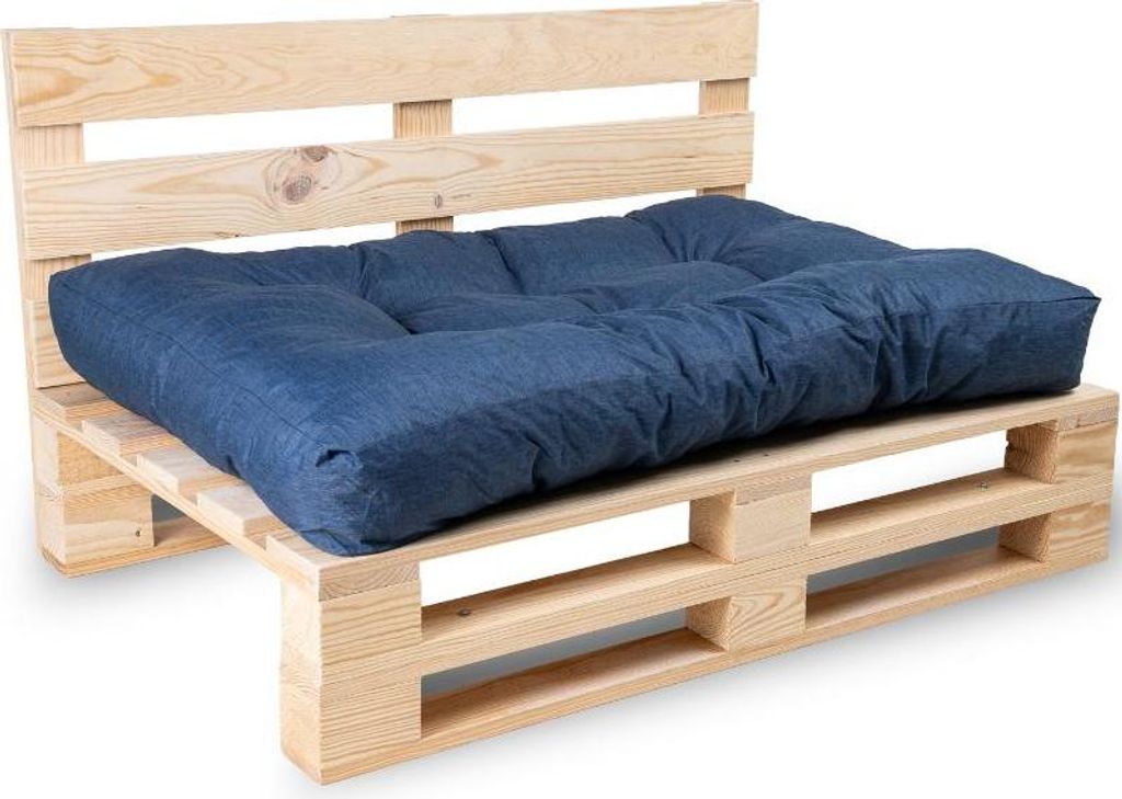 Palettenkissensitz aus polyester BANANAIR 120x80x15 cm, blau