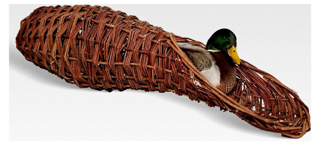 Entennest aus Weidenkorb 95 cm - Brut- und Nisthilfe für Wildenten – Natürliches Entenhaus für Garten, Teich & Naturschutz – Handgeflochten,...