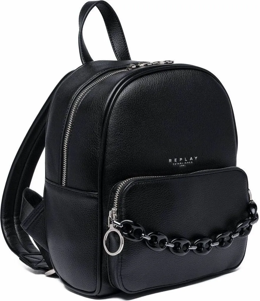 REPLAY Zaino Nero Scuola e Università - Backpack Black Fashion Originale