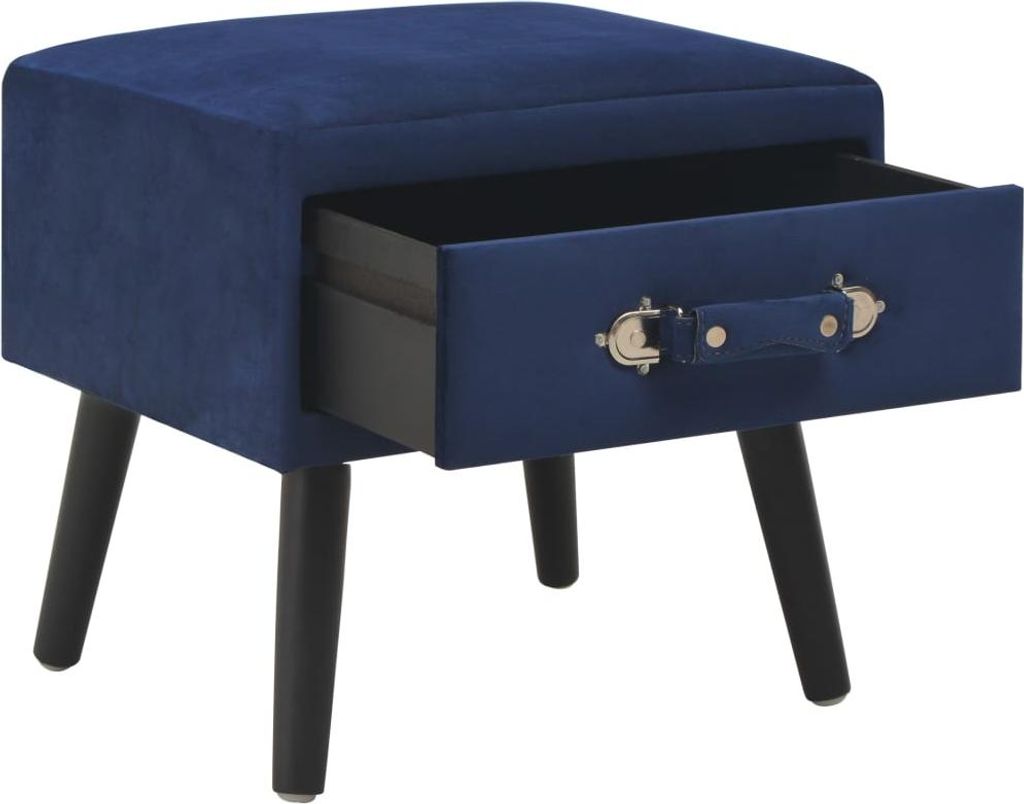 vidaXL Nachttisch Blau 40x35x40 Samt
