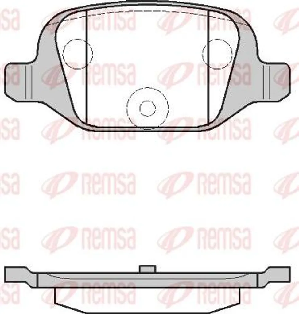 Jeu de plaquettes de frein à disque REMSA compatible Fiat Punto et Nemo