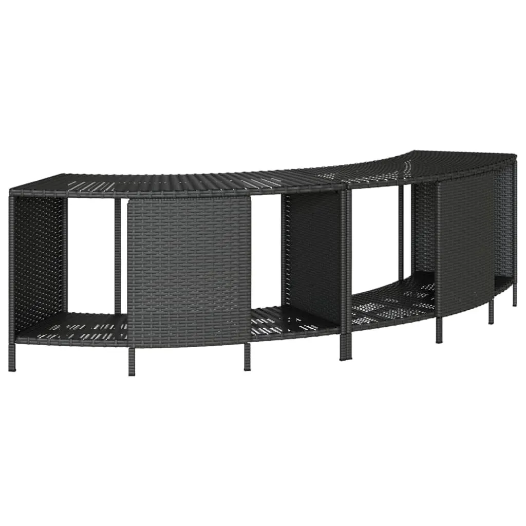 Rangement pour accessoires de spa 2 pcs noir pour jardin et terrasse