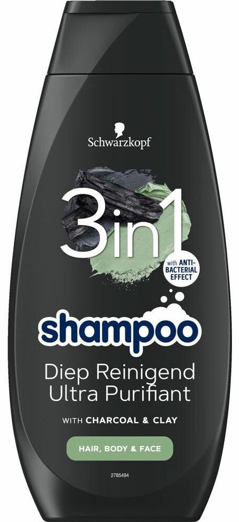 Schwarzkopf 3-in-1-Shampoo Tiefenreinigend (400 ml)