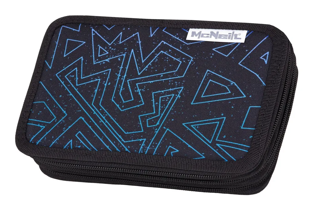Trousse à Crayons McNeill Tron Noir 3 Fermetures Éclair Grande Capacité