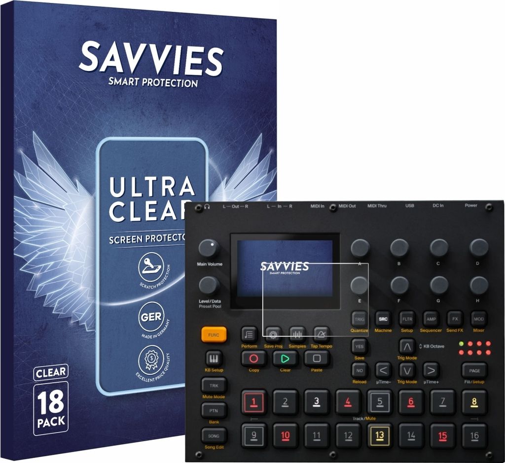 18x Für Elektron Digitakt II Schutzfolie Savvies Produktbild 