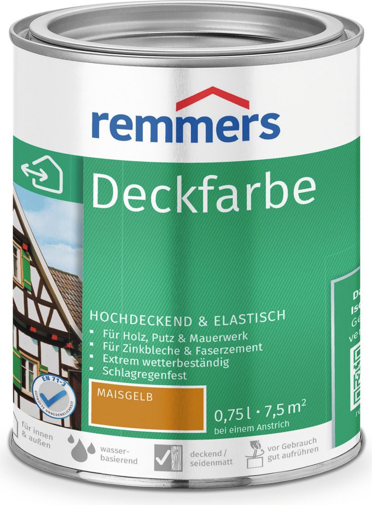 Remmers Deckfarbe maisgelb 0,75 l, Holzlack Produktbild 