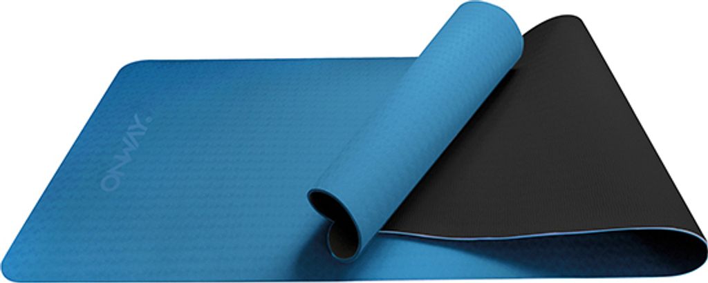 OnWay Yogamatte mit Tragegurt 6mm Fitnessmatte blau Produktbild 
