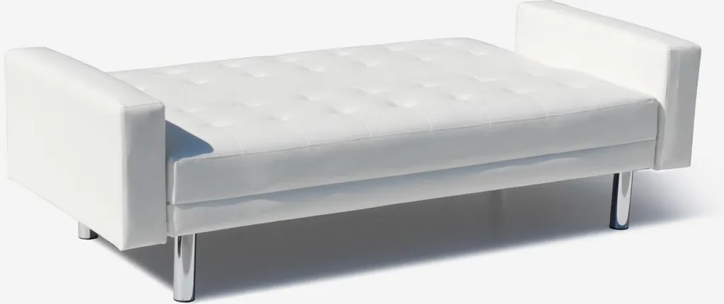 Canapé convertible Agata 2 places blanc - Solution gain de place idéale