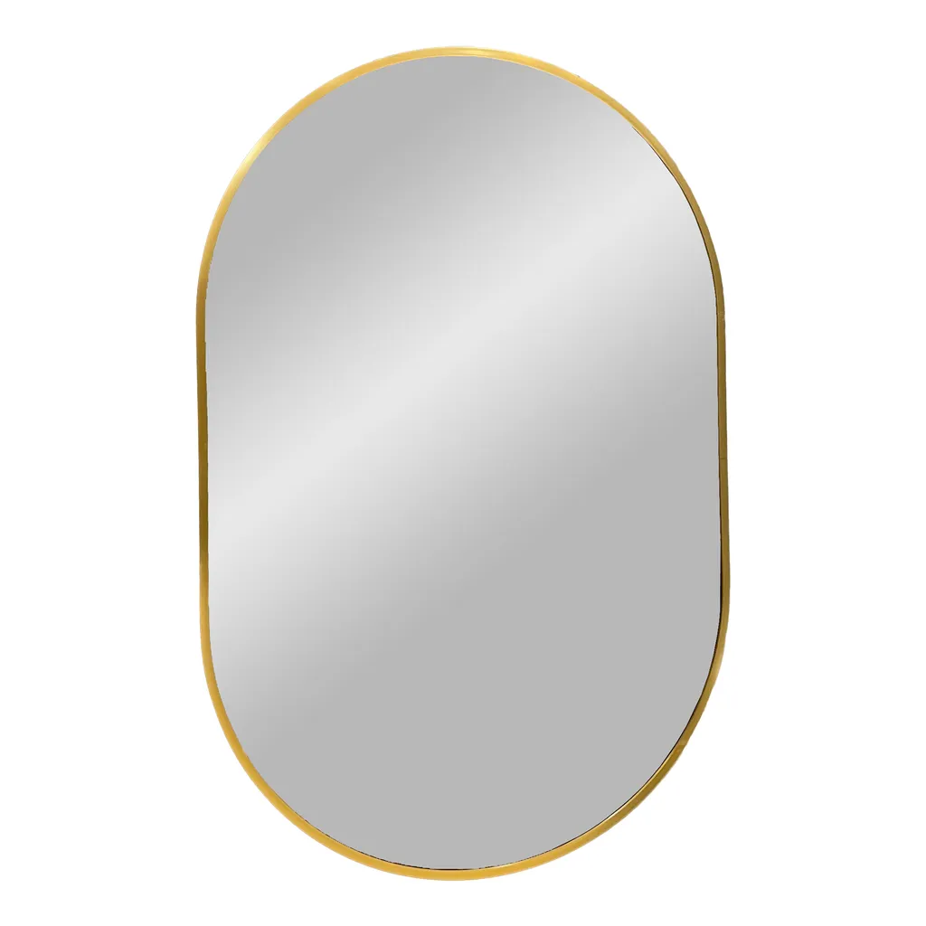 Madrid Miroir 50x80 cm en laiton doré - Miroir rectangulaire mural chic