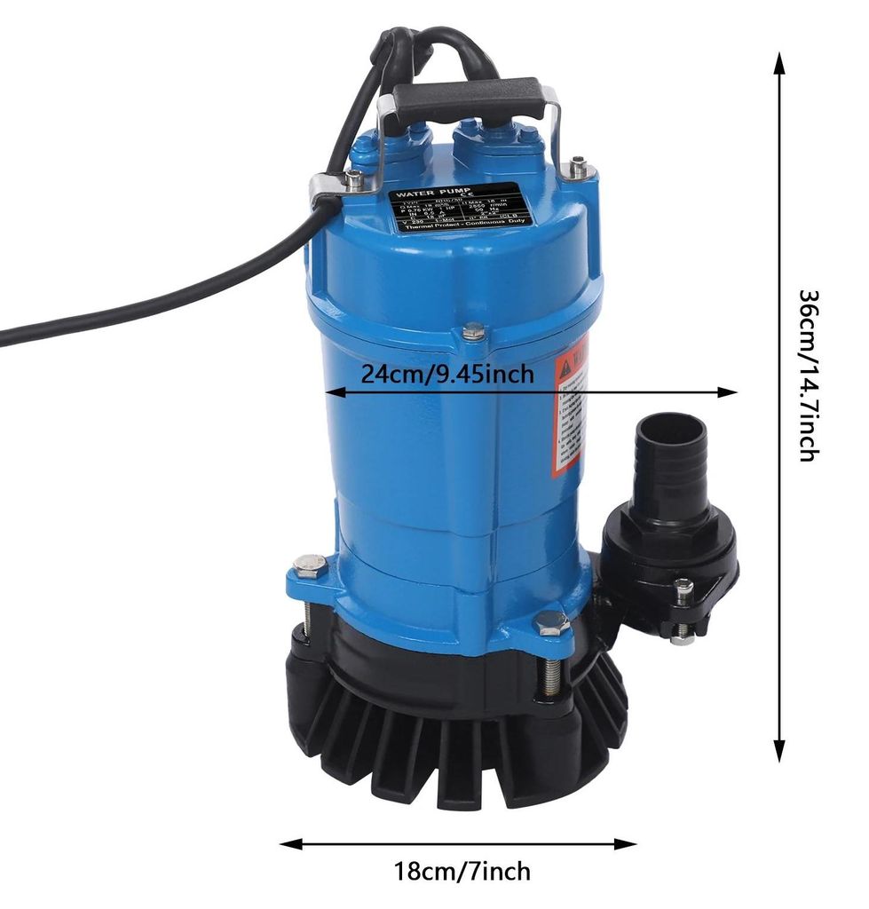 Abwasserpumpe - Tauchpumpe - 750 W - 220 V - 2850 U/min - Für Schmutzwasser & Bewässerung