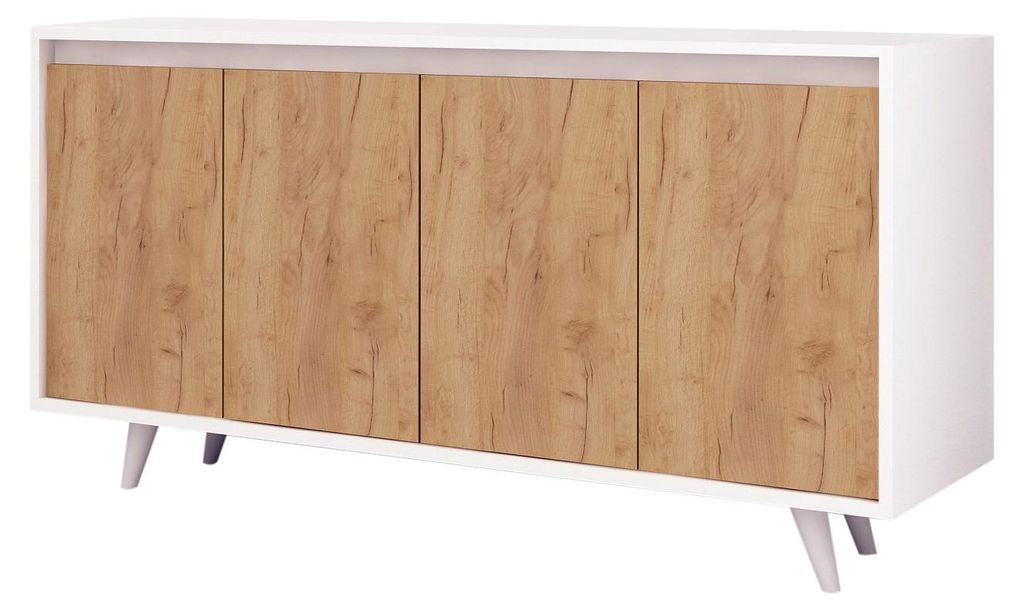 Holz Buffet "Nossa" - 140 x 40 x 86 cm - Braun