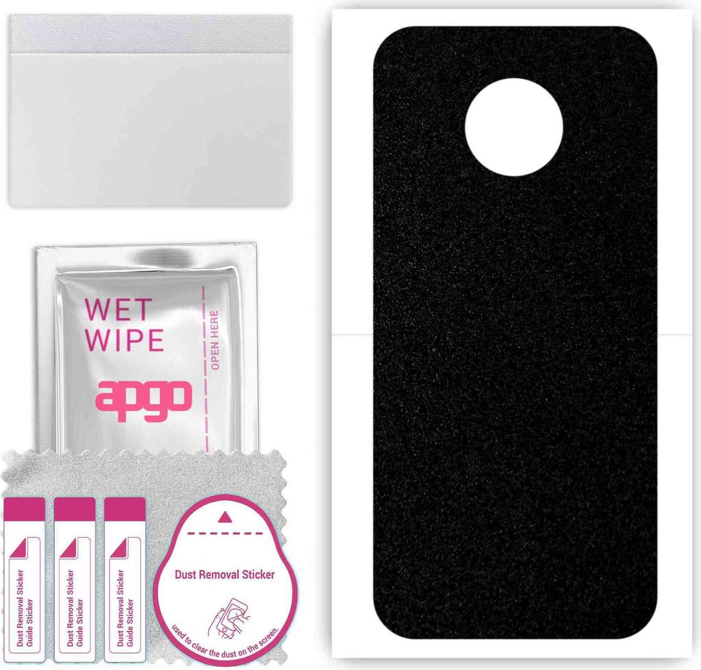 apgo Rückseite Schutzfolie, Skin, kompatibel mit Motorola Moto G6, Hinten Displayschutzfolie aus Vinylfolie, kratzfest, einfache Montage - Mattsch...