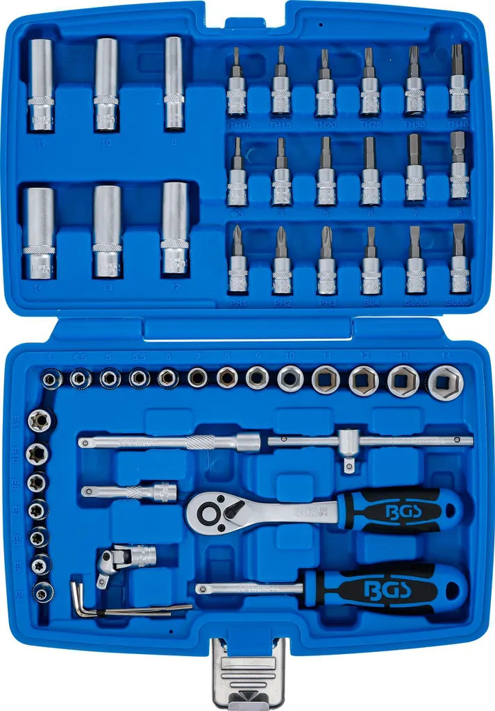 Kit douilles 1/4 anti-dérapant 52 pièces pour débloquer les vis difficiles