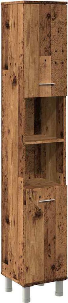 "WINTER SALE"Badschrank/Hochschrank stylische - Badezimmerschrank, Badschrank - Altholz-Optik 30x30x179cm Holzwerkstoff - Badezimmerschränke NeuM...
