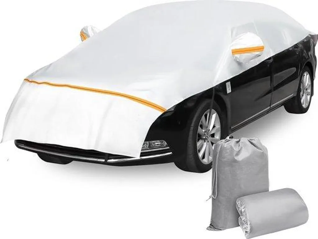 Housse de voiture SUV argentée imperméable avec sangles 2,35 x 5,20 m
