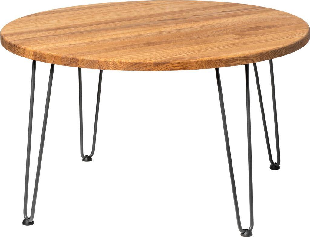 LAMO Manufaktur Couchtisch rund aus Holz 80 cm | Beistelltisch couch | Wohnzimmertisch rund, Kaffeetisch, runder Couchtisch | Stärke: 28 mm, Farbe...