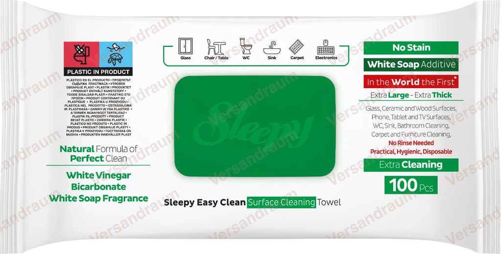 Sleepy Easy Clean Oberflächenreinigungstücher 6x Grün Produktbild 4