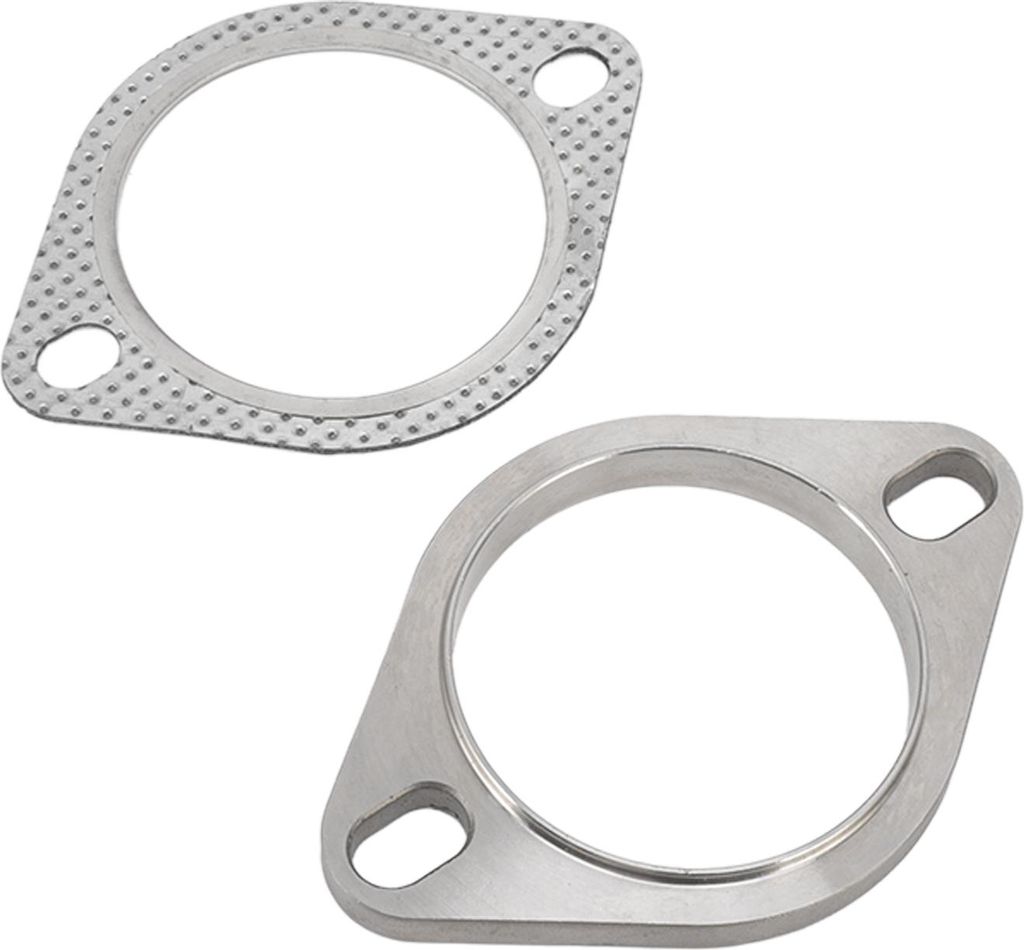 2 Bolzen 3in Auspuffflanschanschluss Kit Metalllegierung Universal für Regenpfeifenkatze -Header
