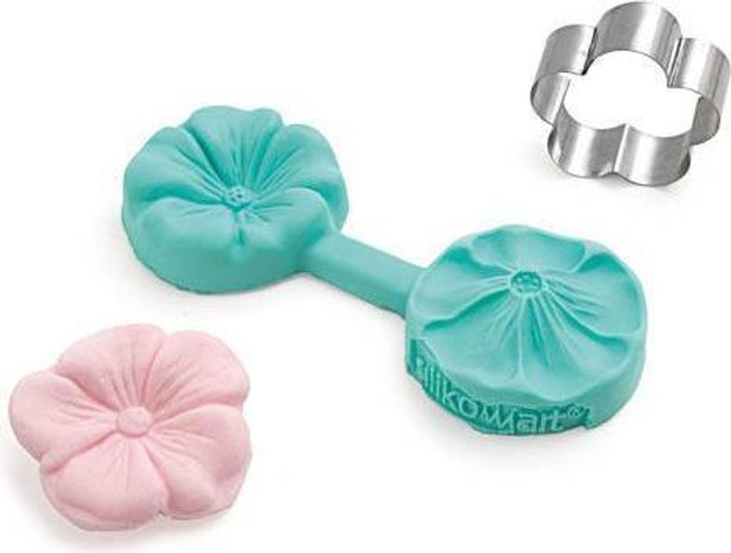 Silikomart Silikon Marzipanform Blume für Tortendekorationen, Blütendurchmesser 3,7 cm