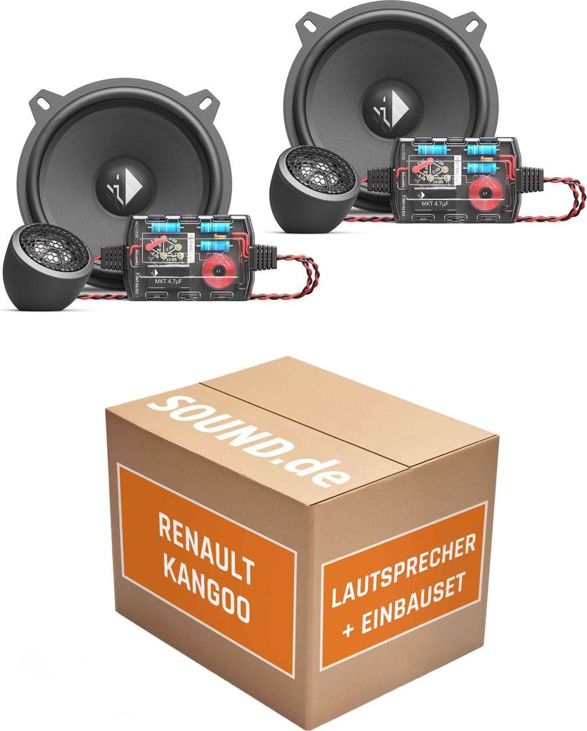 Lautsprecher Boxen Einbaupaket vorne Helix Ci3 K130.2-S3 passend für Renault Kangoo Typ W | 2x Tief-Mitteltöner 2x Hochtöner