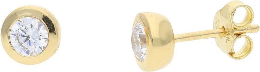 JuwelmaLux Ohrstecker 925 Silber Gold plattiert mit Zirkonia JL39-06-0785