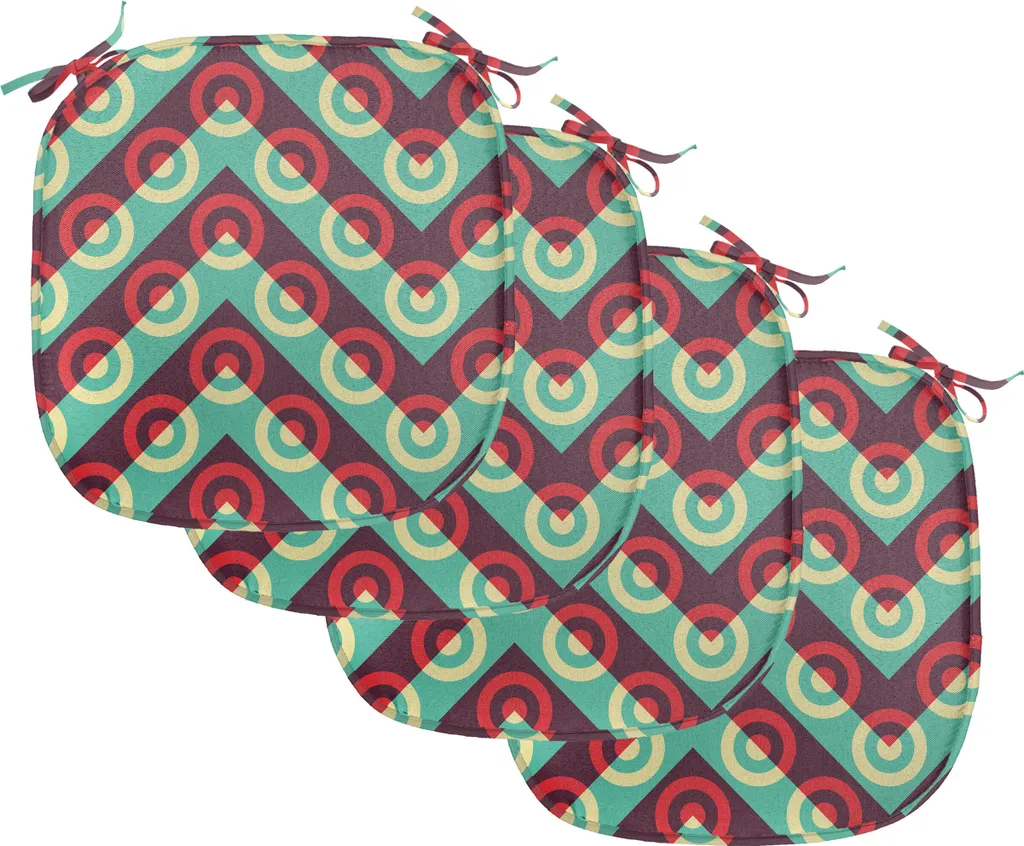 Galettes de Chaise Imperméables 40x40 Style Pop Art Rétro Années 50