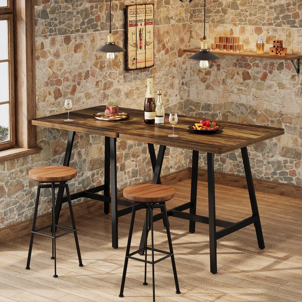 Tavolo da Bar Industriale Tribesigns - Perfetto per Cucina e Living