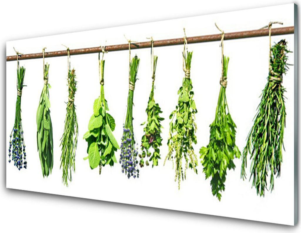 Küchenrückwand aus Glas 100x50cm Spritzschutz Blumen Pflanzen