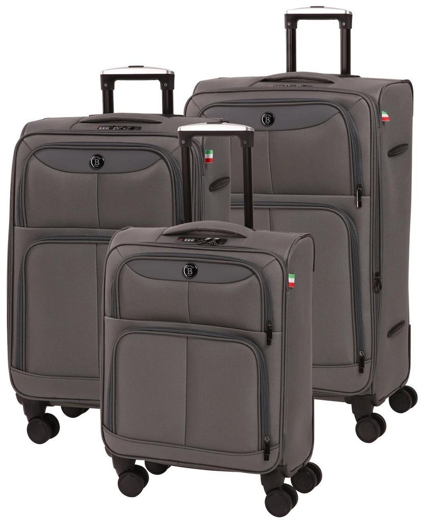 Reisekoffer BERTOO Bolzano - Grau Set 3 in 1 Produktbild 