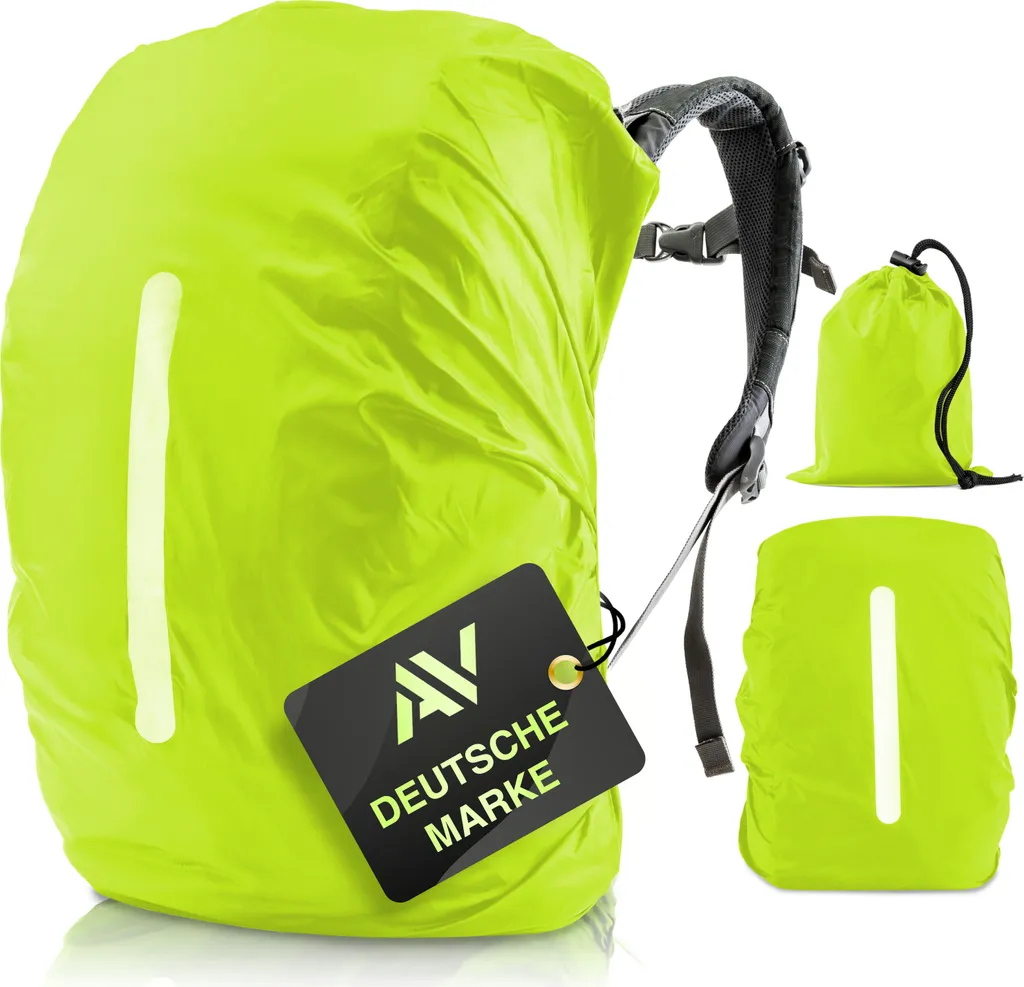 Coprizaino Impermeabile Riflettente AVANA XL Giallo per Scuola e Sport