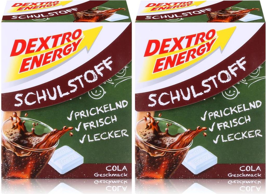 Dextro Energy Schulstoff Traubenzucker Cola Geschmack 50g (2er Pack)