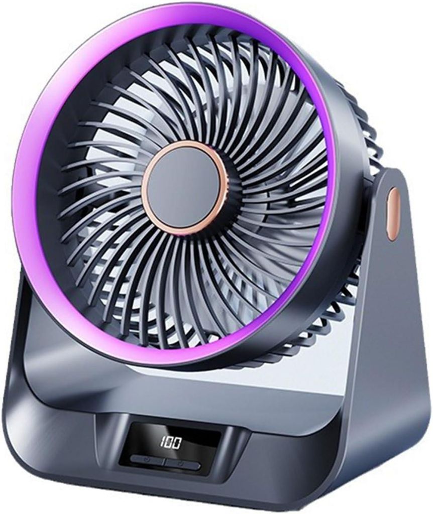 Büroventilator mit 10.000 mAh und wiederaufladbarem Akku, Produktbild 