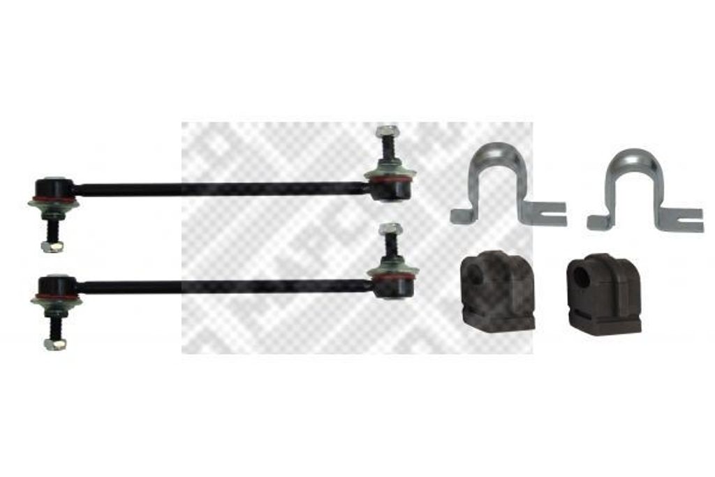 MAPCO 53100/1 Stabilisatorlager Reparatursatz für RENAULT MEGANE II Kombi (KM0/1) Vorne Links Vorne Rechts 19,5mm Gummilager