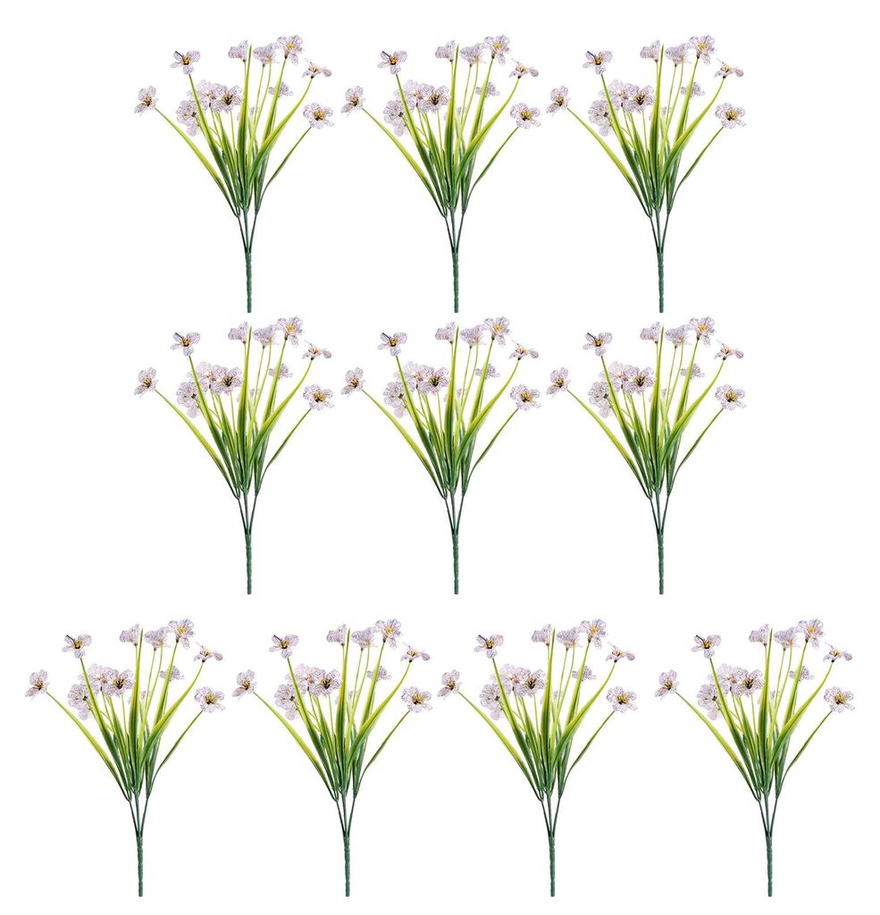 Künstliche Blumen, höhenverstellbar, farbecht, handgefertigt, realistische Seidenblütenblätter, kein Gießen nötig, für sonnenlichttaugliches...