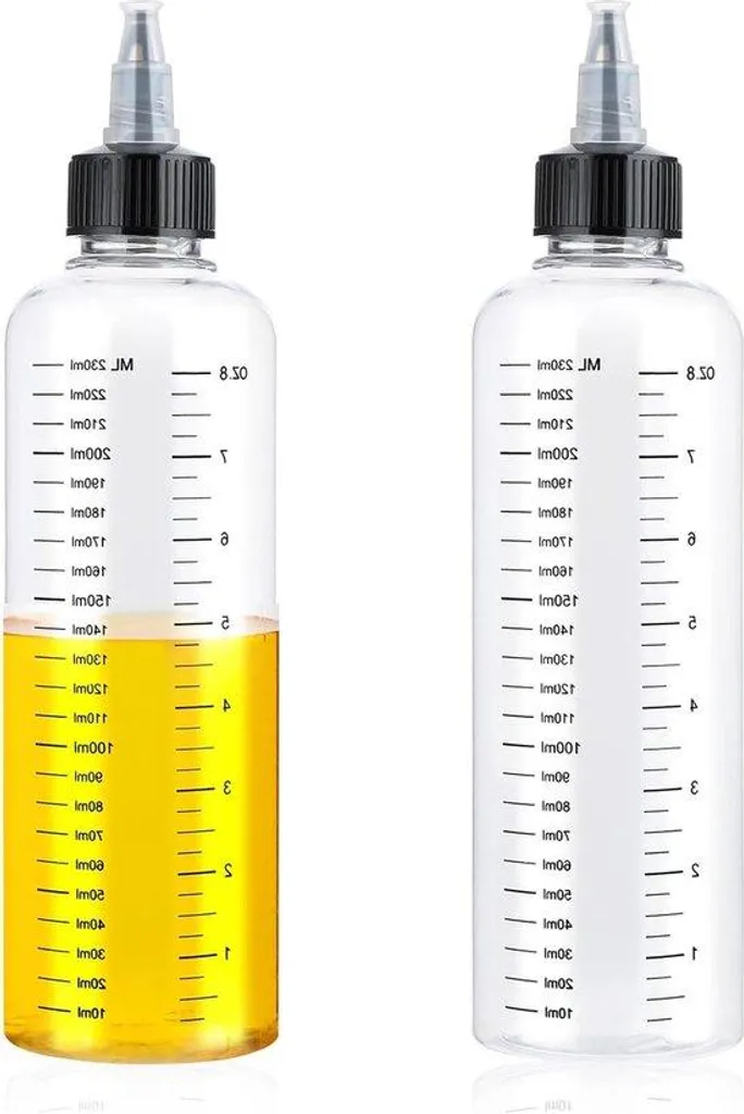 Bouteille pression cuisine 250ml lot de 2 pour doser l'huile sans salir