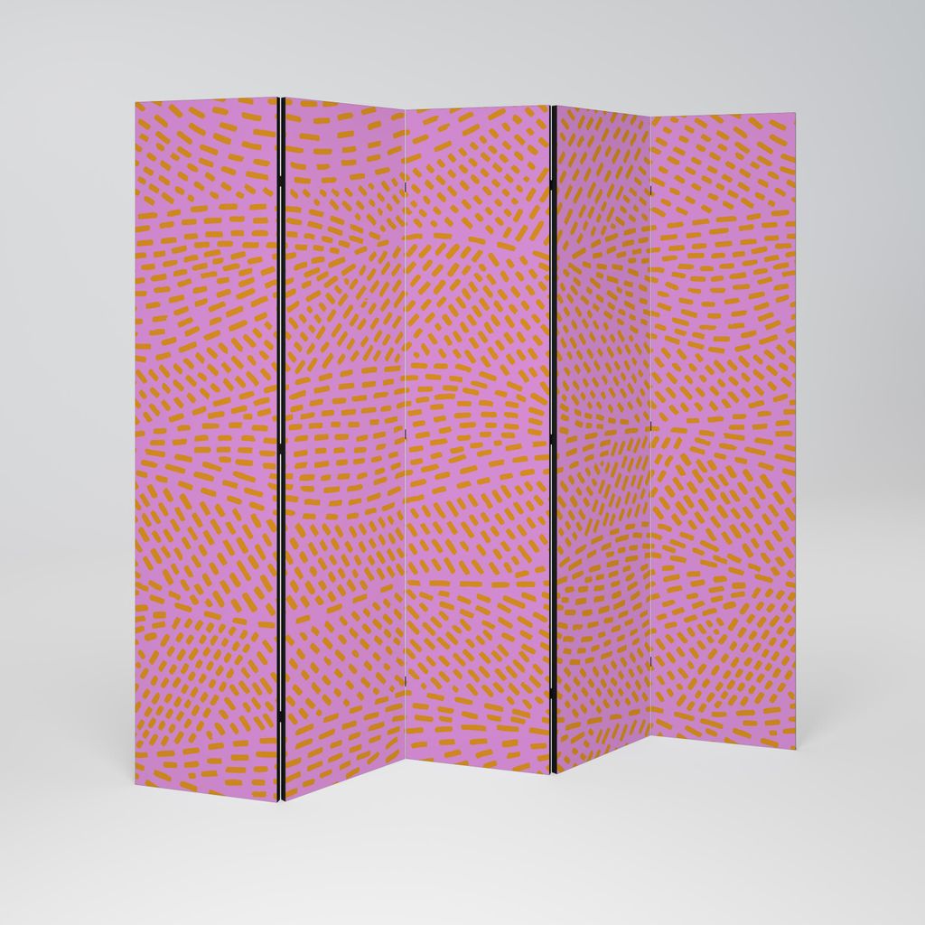 SpaceRebels Paravent Raumteiler - 5-teilig Raumtrenner, Druck 1-Seite - Raumtrenner - Trennwand Wohnung - Room Divider - Spanische Wand Deko Modern...