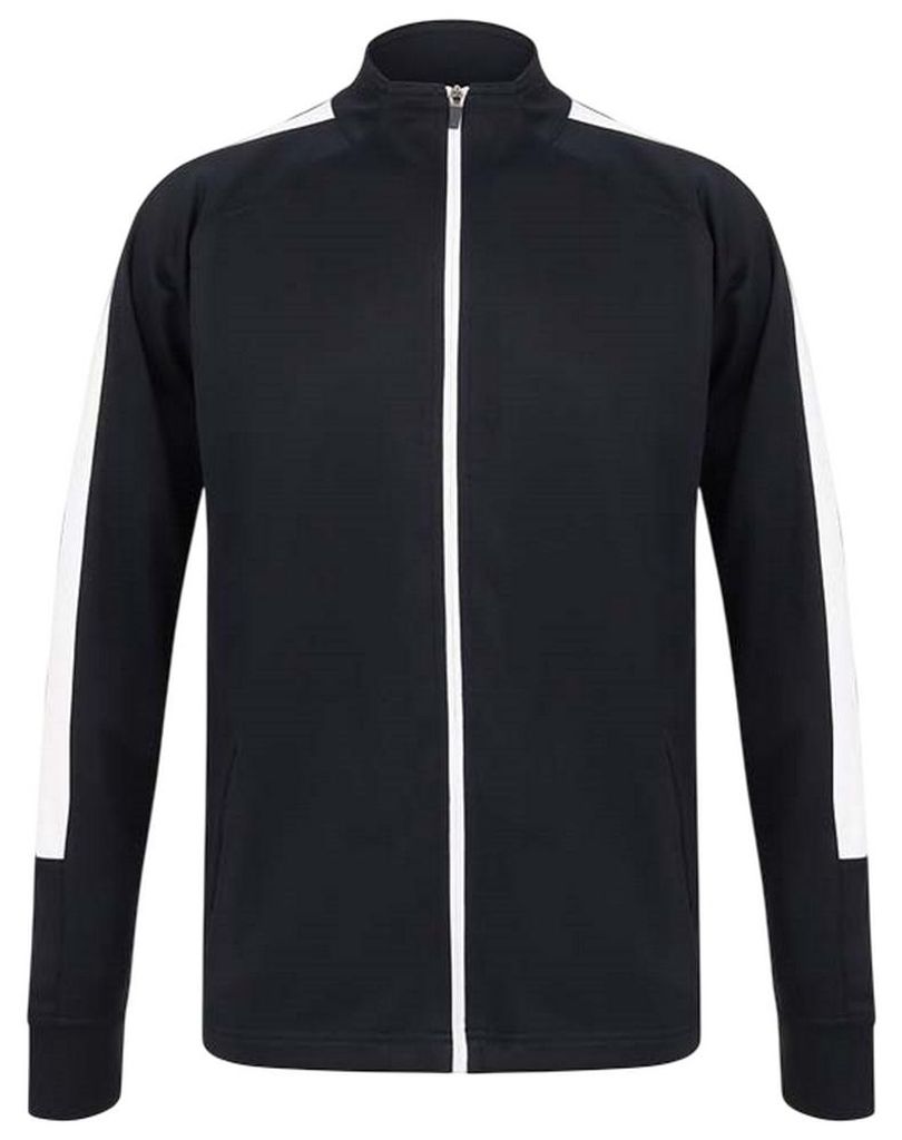 Finden & Hales - Trainingsjacke für Herren/Damen Unisex, Jerseyware LT5461 (S) (Marine/Weiß)