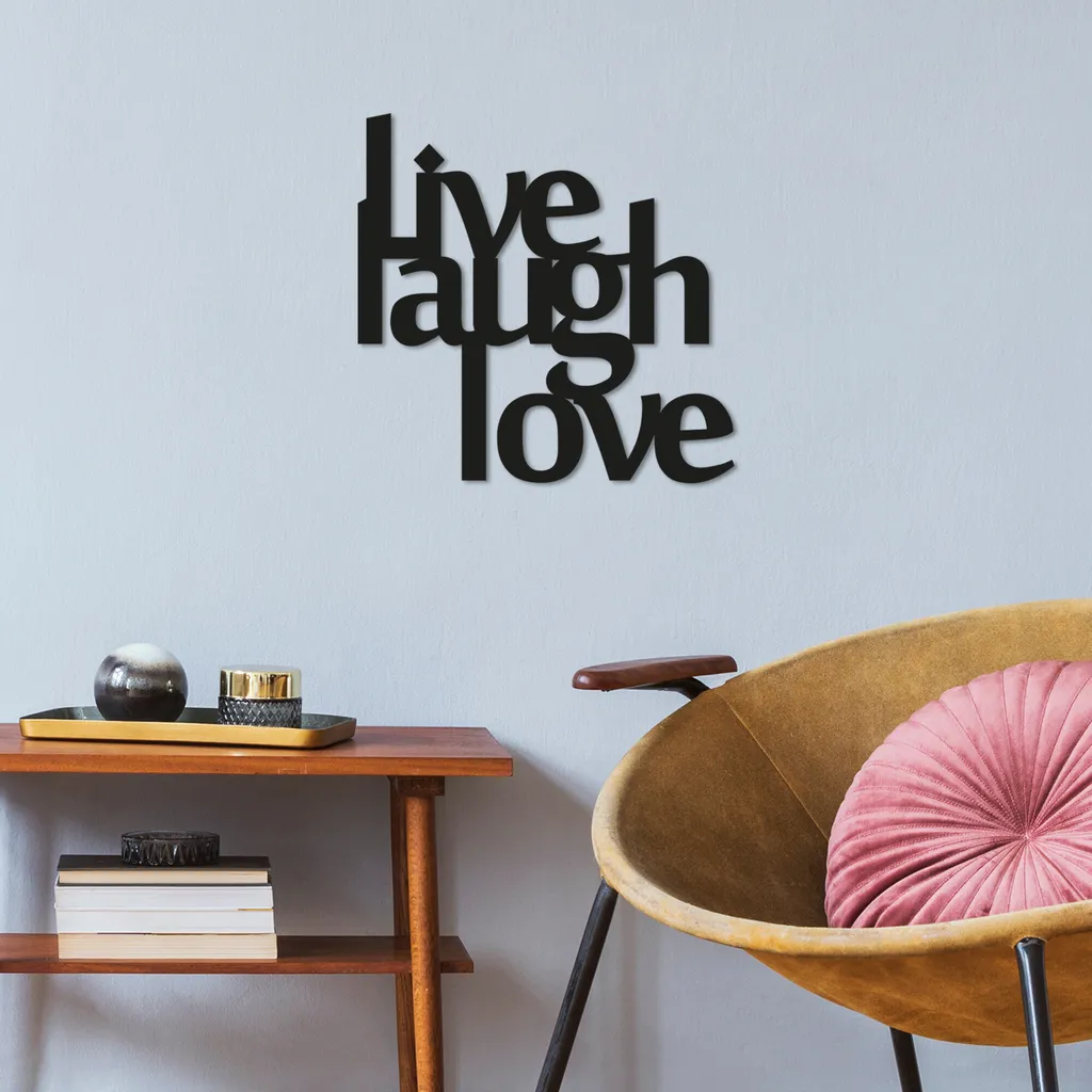 Wallity Live- TNL1110 Nero: Pannello Metallo Design 50x50 cm