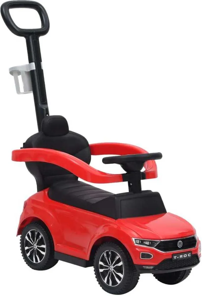 Porteur Bébé Volkswagen T-Roc Rouge : Voiture de Glisse Premier Âge