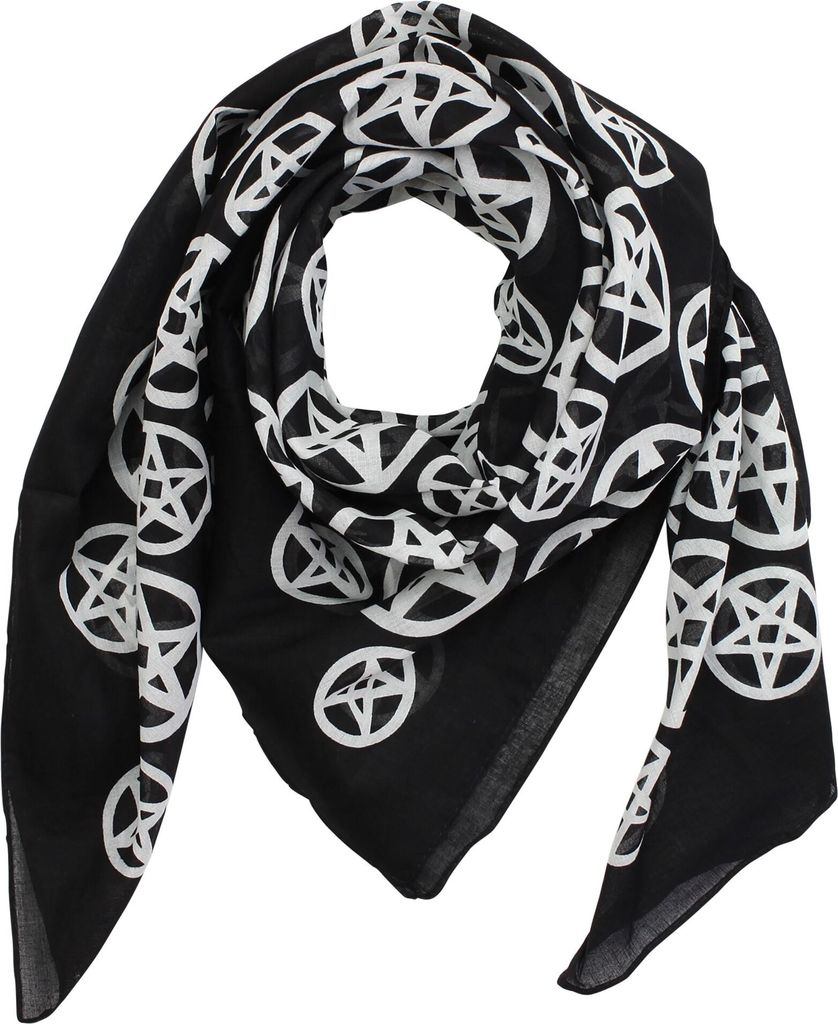 Freak Scene Baumwolltuch 100x100cm - Buddha Design Grau Schwarz