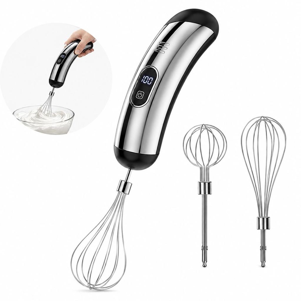 Kabelloser Handmixer, elektrischer Schneebesen mit 5 Produktbild 