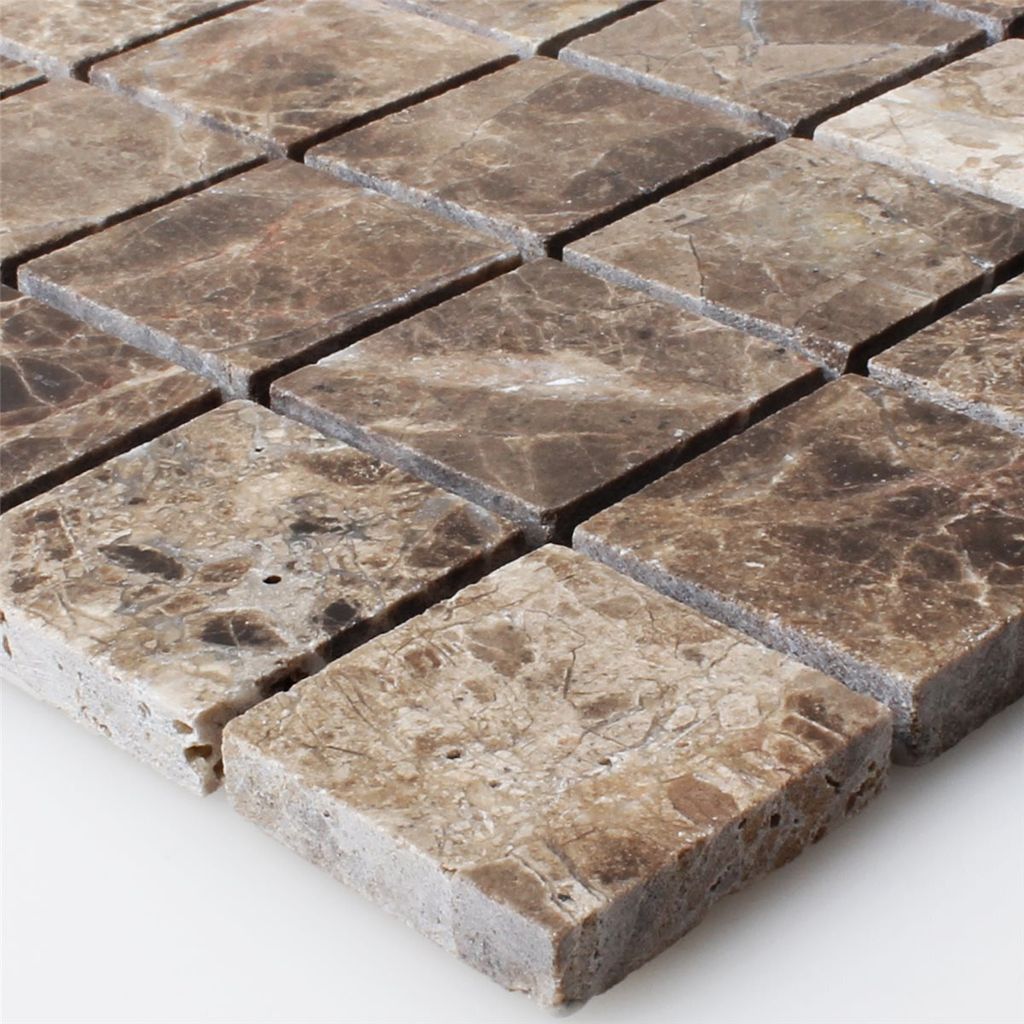 Muster Marmor Naturstein Mosaik Fliesen Rivoli Emprador Braun