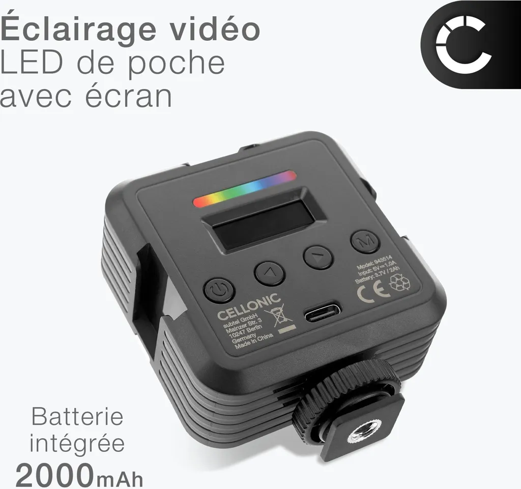 Éclairage LED RGB pour visioconférence et vlogging sur smartphone - 2